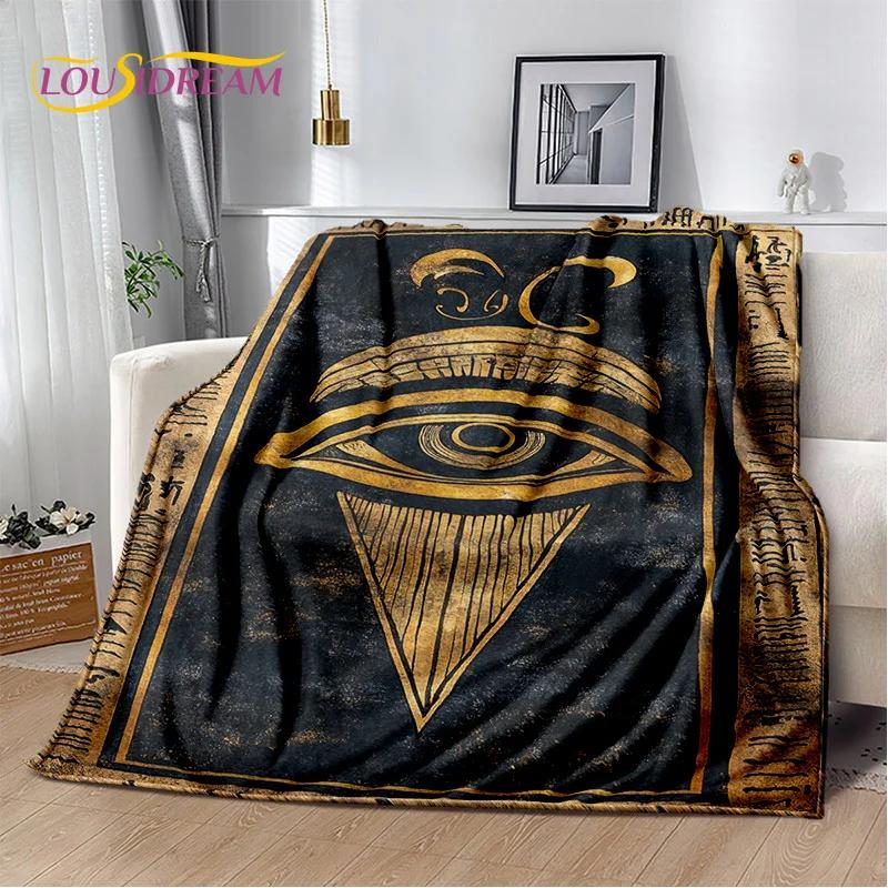 3D Ancient Egypt Hieroglyphic Mythology Wall Painting 2025 New Blanket,Soft Throw Blanket for Home Bedroom Bed Sofa Cover Child
