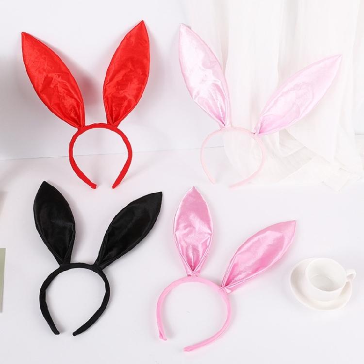 Plush Rabbit Ear Shape Headband Tail & Bowtie Carnival Party Costume Supplies