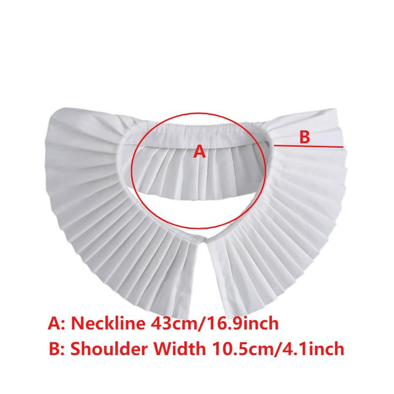 Women Cute Neck Detachable Lapel Collar Shirt Dress Shawl Decorative Fake Collar Sweet Scarf Wrap Lady False Collar