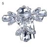 Women's Wedding Flower Rhinestone Faux Pearl Hair Clip Bridal Hair Comb Jewelry