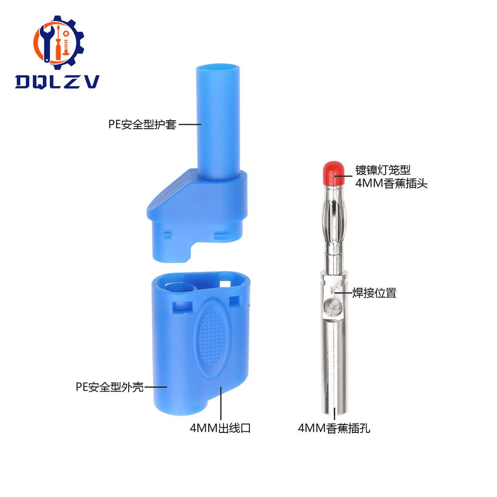 Stackable Safe 4mm Banana Plug Solder/Assembly High Quality Welding-free Connector for Multimeter