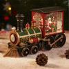 Charming Christmas Eve Music Box Water-filled Christmas Train Ornaments with Led Lights Christmas Decorations CrystalBall Gift