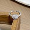 Day Cold Wind Zircon Light Luxury High Sense Open Ring Exquisite Geometric Personality Niche Ring Woman