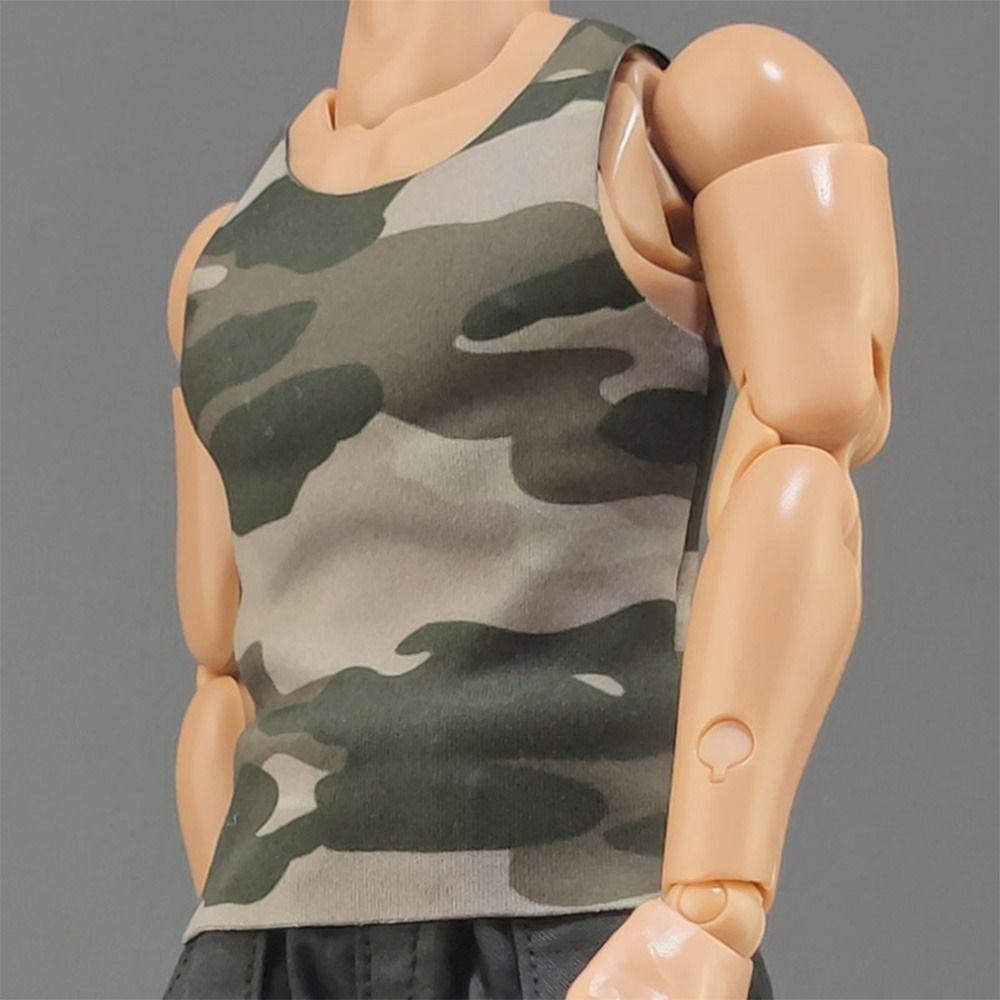 Tops Doll Sports Bottom 1/6 Miniature Clothing Soldier Figure Accessory Soldier Casual T-shirt
