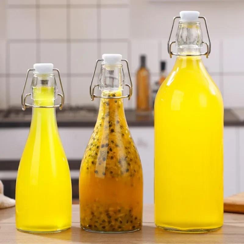 Kitchen Dining Bar Drinkware The Wine Bottle Water Bottles Seal Up Glass Bottles Glass Water Bottles Set (Empty Bottle)