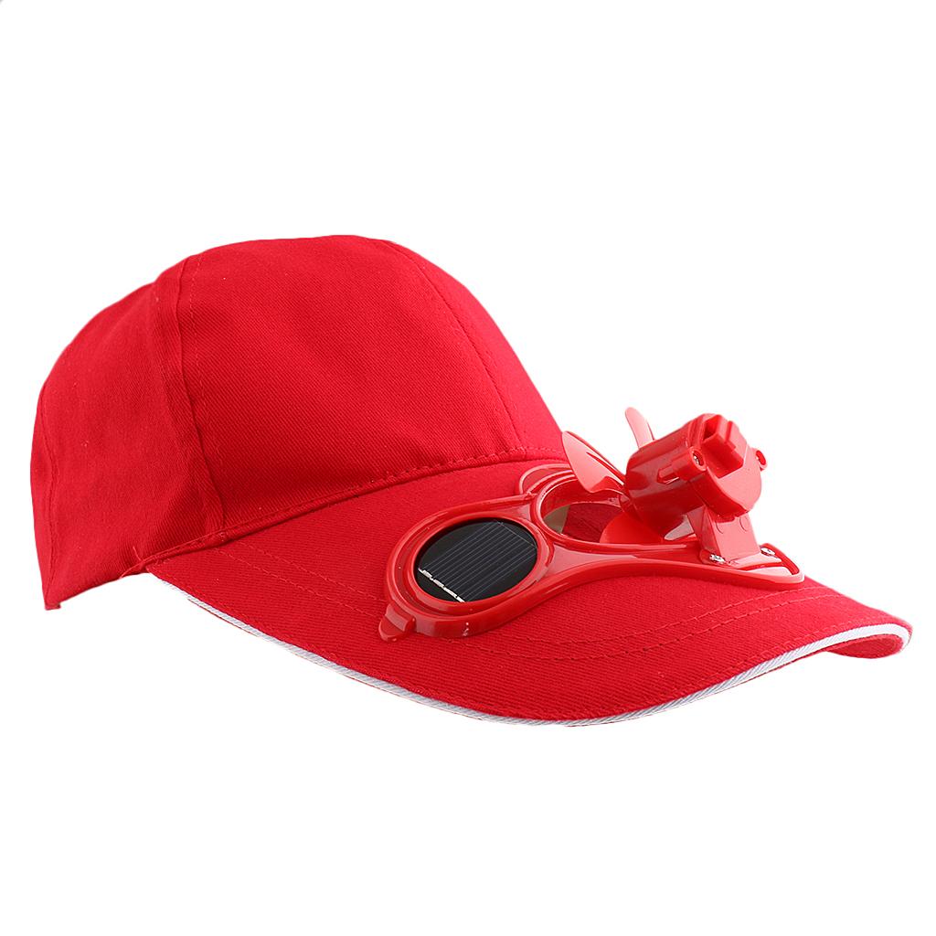 Outdoor Sports Fishing Baseball Golf Cooling Fan Hat Cap Blue