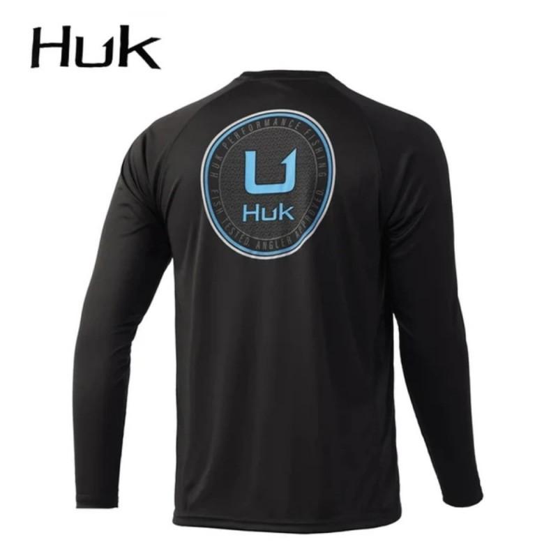 HUK Fishing Clothes Luya Long-sleeved Round-neck T-shirt Men's Sunscreen Quick-drying Breathable
