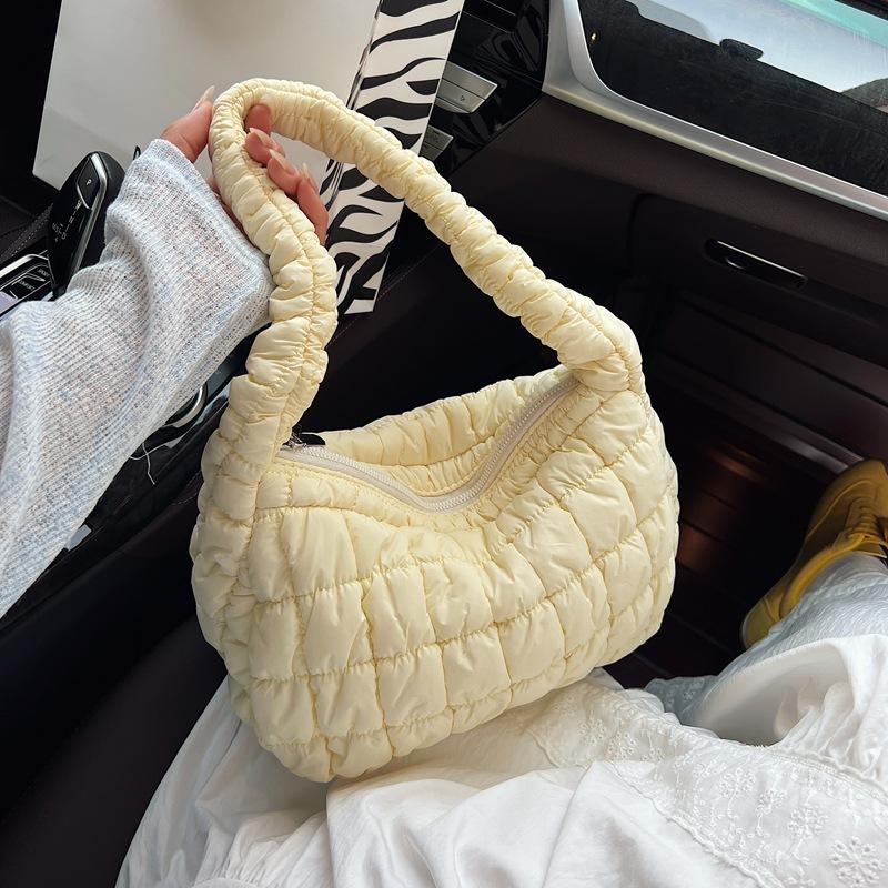 Bag niche design new pleated cloud bag casual versatile single shoulder armpit bag large capacity dumpling bag