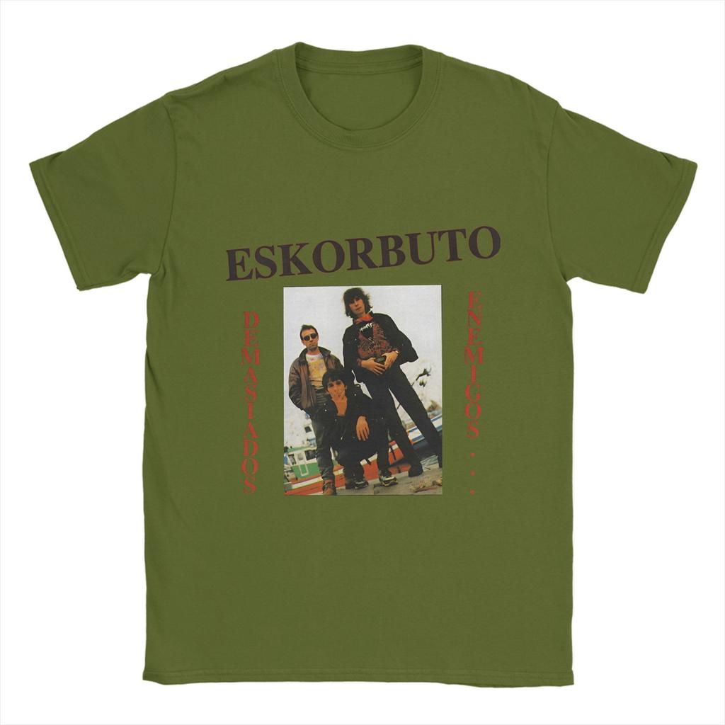 Herren T-Shirt Eskorbuto Maldito Freizeit Baumwoll T-Shirts Kurzarm Retro T-Shirts Rundhals Tops 6XL