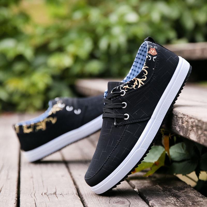 2025 summer new Korean version board shoes casual sports men's shoes student canvas shoes low-top trend breathable shoes men