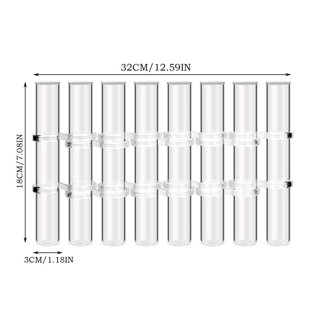 Creative Hinged Flower Glass Vase Test Tube Plant Holder Hydroponic Transparent Container Office Dining Table Floral Home Decor