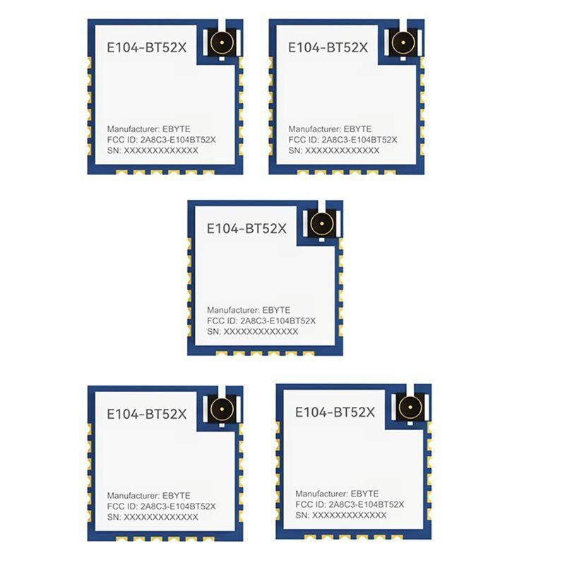 

ABNR 5Pcs Bluetooth Module E104-BT52X Low Power Consumption Small Size SMD Wireless Module Wireless Transceiver Module