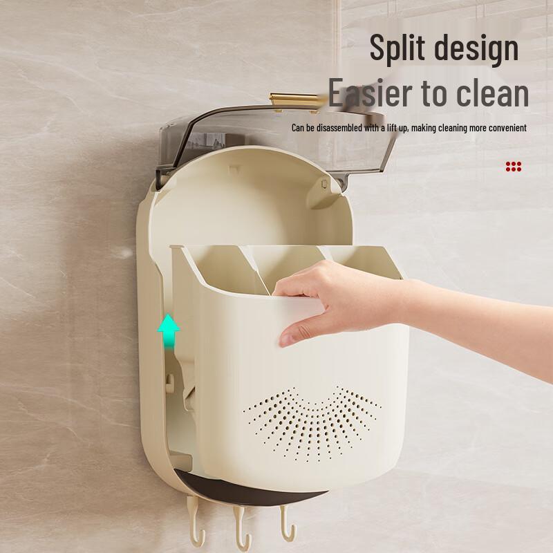 Wall-Mounted Drainable Chopstick Holder