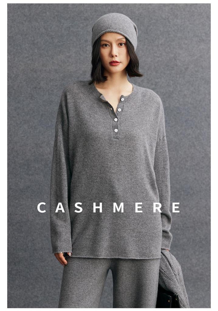 Retro Chic Knit Cashmere Polo Sweater for Women - Warm, Loose, and Stylish Autumn/Winter Wear