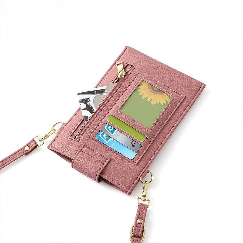 Women Crossbody Phone Bag PU Leather Cell Phone Wallet Purse Touchscreen Shoulder Bag Card Holder Coin Purse Mini Messenger Bag for Women