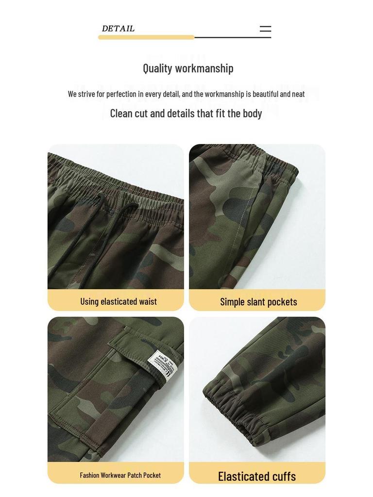 Men's 2025 Camouflage Joggers: Trendy Casual Work Pants for Spring and Autumn