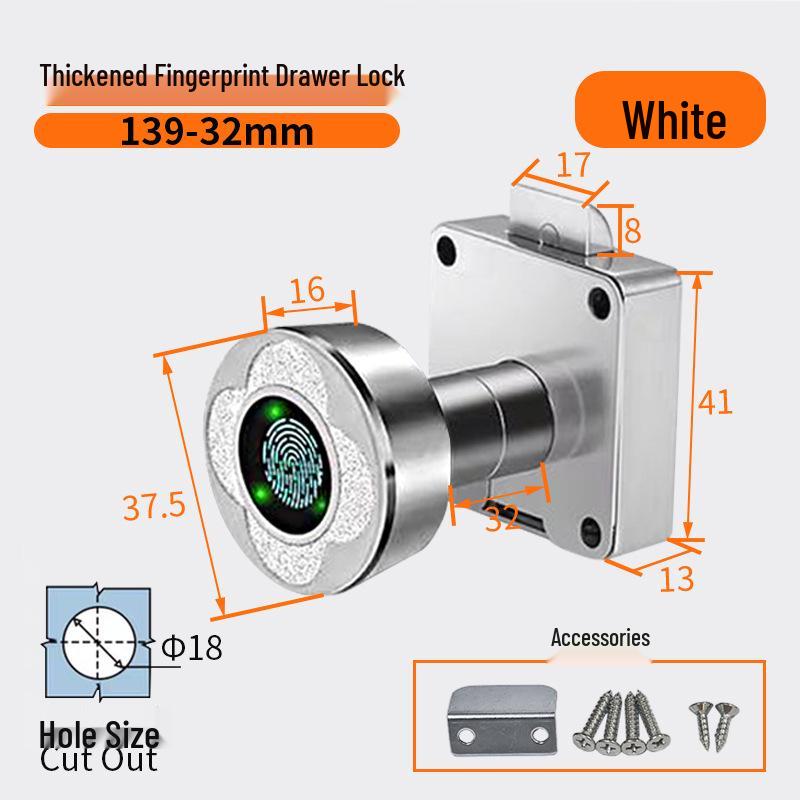 Smart Fingerprint Cabinet & Drawer Lock for Desks & Mailboxes