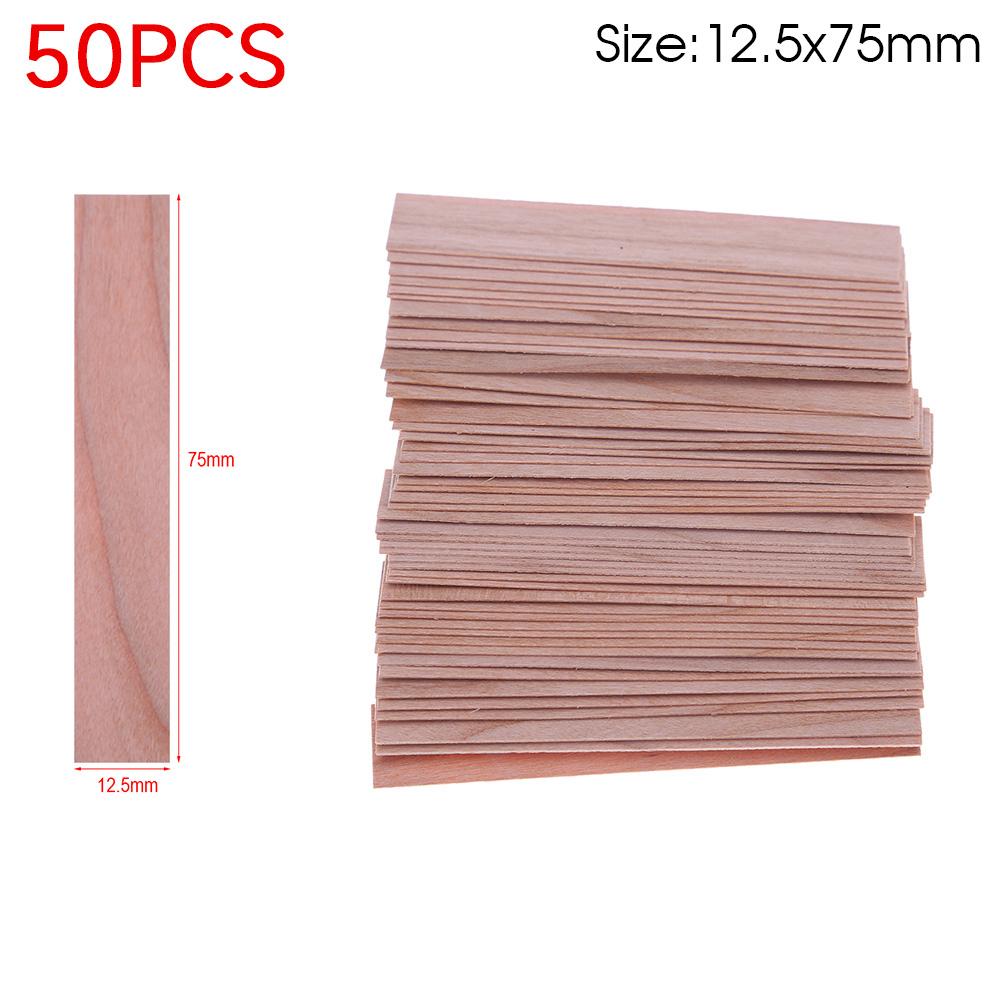 50/100PCS Wooden Candle Wicks Candle Making Wicks Naturally Smokeless Wood Core for DIY Candles Making Tools