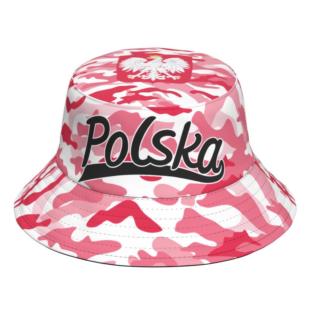 Poland Free Custom Name Logo Print Photo Pol Fisherman Hat Nation Flag Pl Republic Polska Polish Country College Bucket Cap
