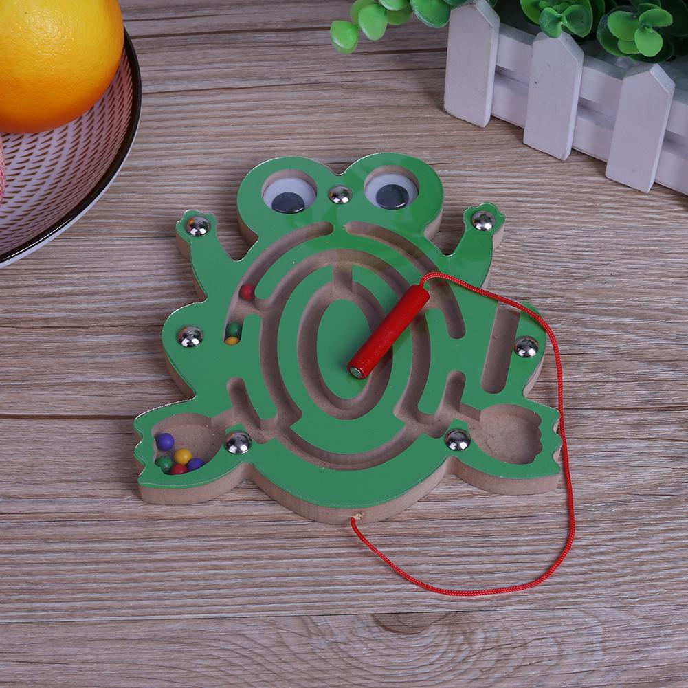 Children Magnetic Maze Toy Intellectual Jigsaw Board Kid Wooden Puzzle