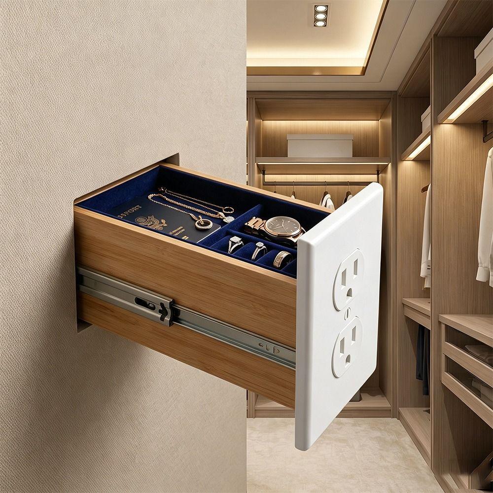 Recessed Design Recessed Hidden Storage Cabinet Embedded Secret Safe Cabinet Home Decoration