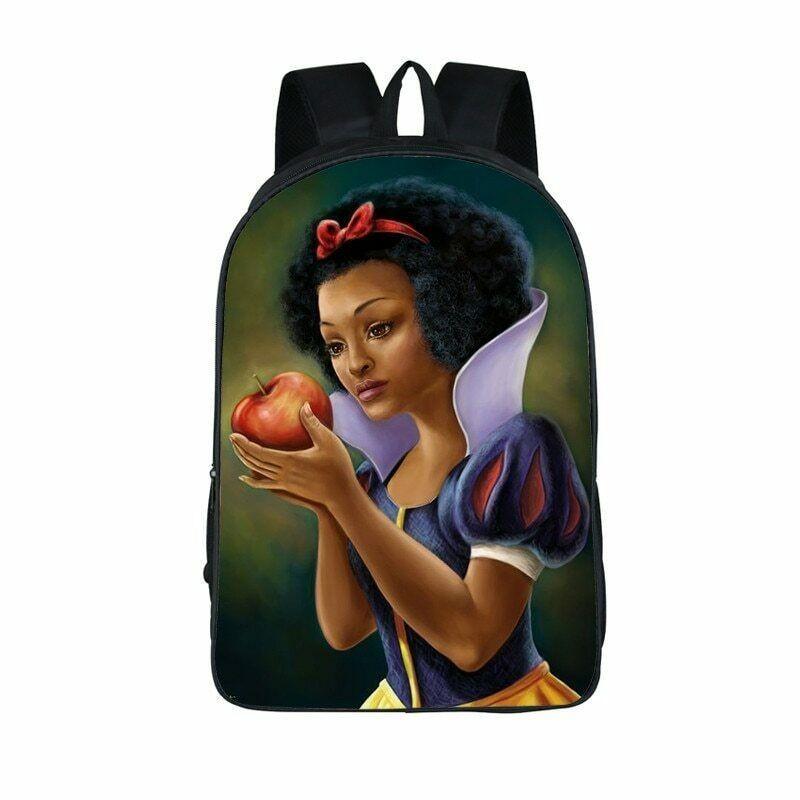 Afro-Afrikanische Schönheit Schwarze Prinzessin Wasserdichter Schulrucksack Mit Verstellbaren Schultergurten