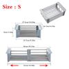 Retractable Stainless Steel Kitchen Sink Shelf Dish Rack Adjustable Sink Rack Kitchen Dish Holder Dish Drainer Fruits Vegetable Draining Rack