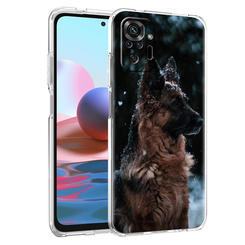 Etui Na Telefon Do Xiaomi Redmi Note 15 14 5G 13 12 10 11 Pro Plus 4G 14C 13C 12C Miękkie Pokrowiec Z TPU Kreskówka Pies Owczarek Niemiecki