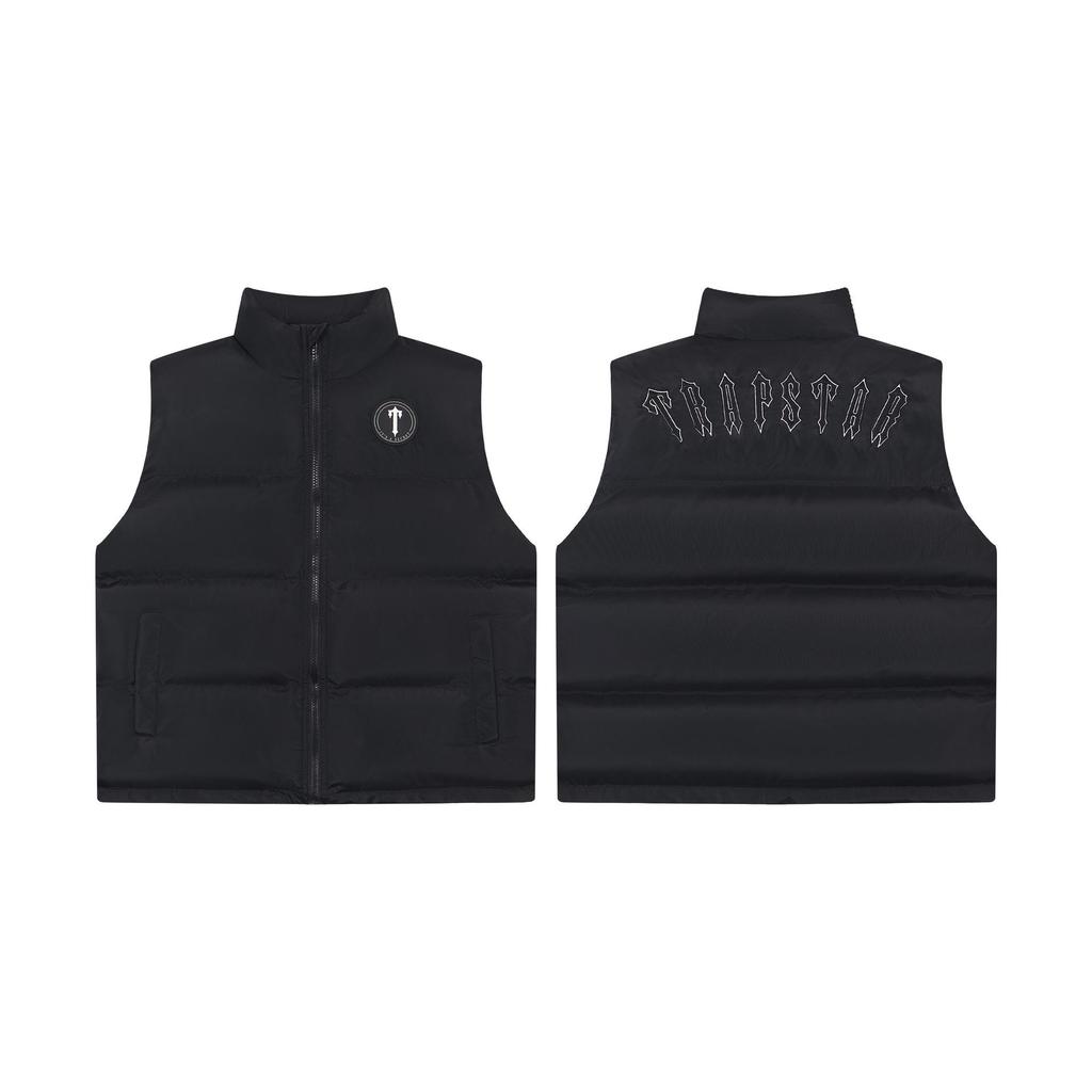 Trapstar Vyšívaná Americká Bavlněná Bunda s Kapucí a Stojáčkem - Nový Trendy Zimní Styl