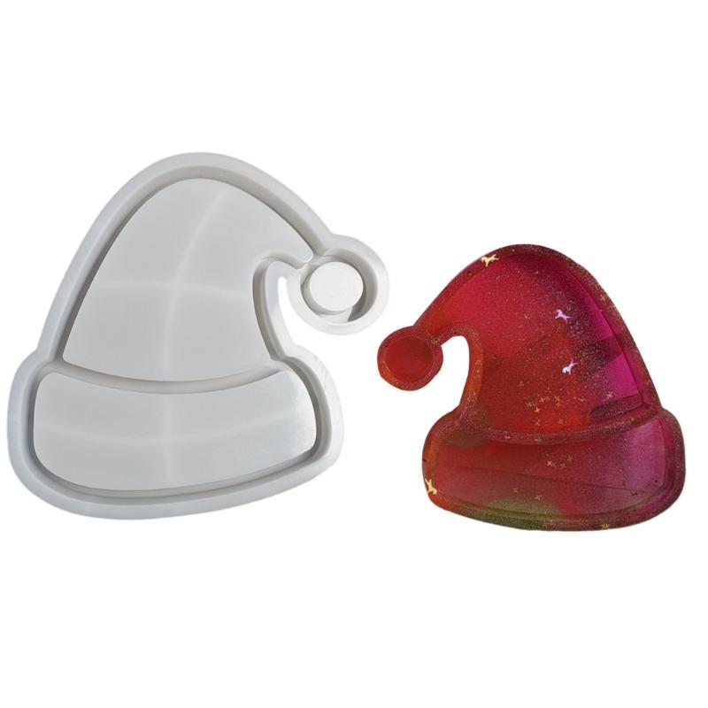 

Silicone Molds Resin Trays Moulds Christmas Hat Shape Silicone Plates Moulds Silicone Texture Crafting Moulds for Craft 1