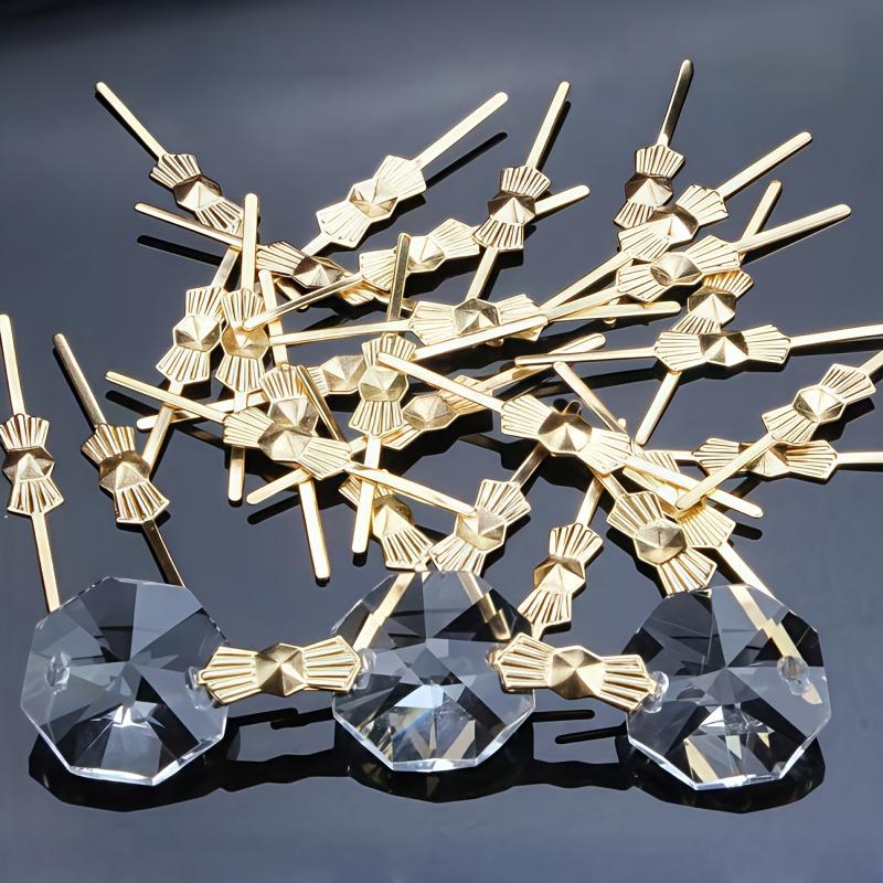 500 Connecteurs Cristal Papillon Crochets Métalliques pour Lustres en Cristal Pinces Papillon Polies Connecteurs Pendentifs Pièces de Fixation