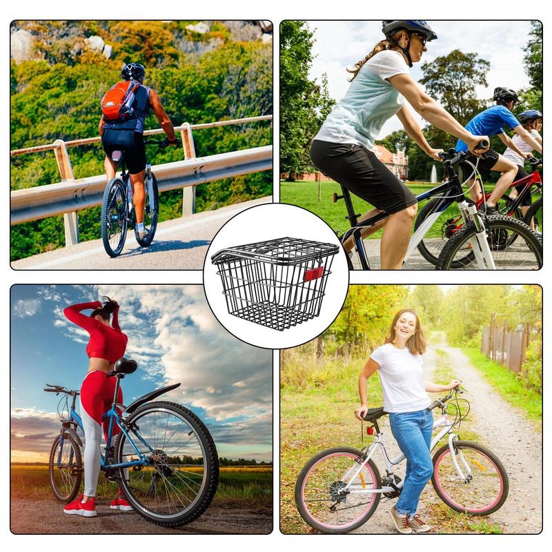 Rear Bike Basket Organizer Bike Frame Basket Pet Carrier Bicycles Cargo Rack for Biking Mountain Bike Electric Bike