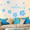 Romantic Blooming Flowers Wall Sticker for Living Room and Bedroom Decor