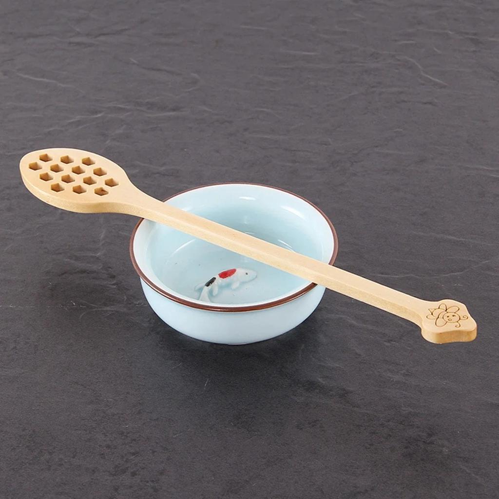 Baking Cooking Drizzler Saver Long Handle Handmade Stirrer Spoon Honey Dipper Mixing Stick