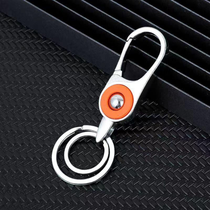 Car Key Chain Hanging Waist Buckle Creative Ring Pendant Simple Business Key Buckle Holiday Gift for Men Hasp