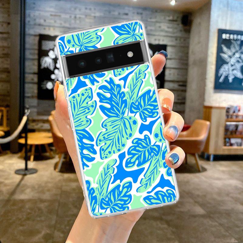 Abstract Flower Market Phone Case For Google Pixel 9 8 7 6 8A 7A 6A 5 4 5A 4A 3A Pro XL soft Clear Shell TPU Transparent Cover