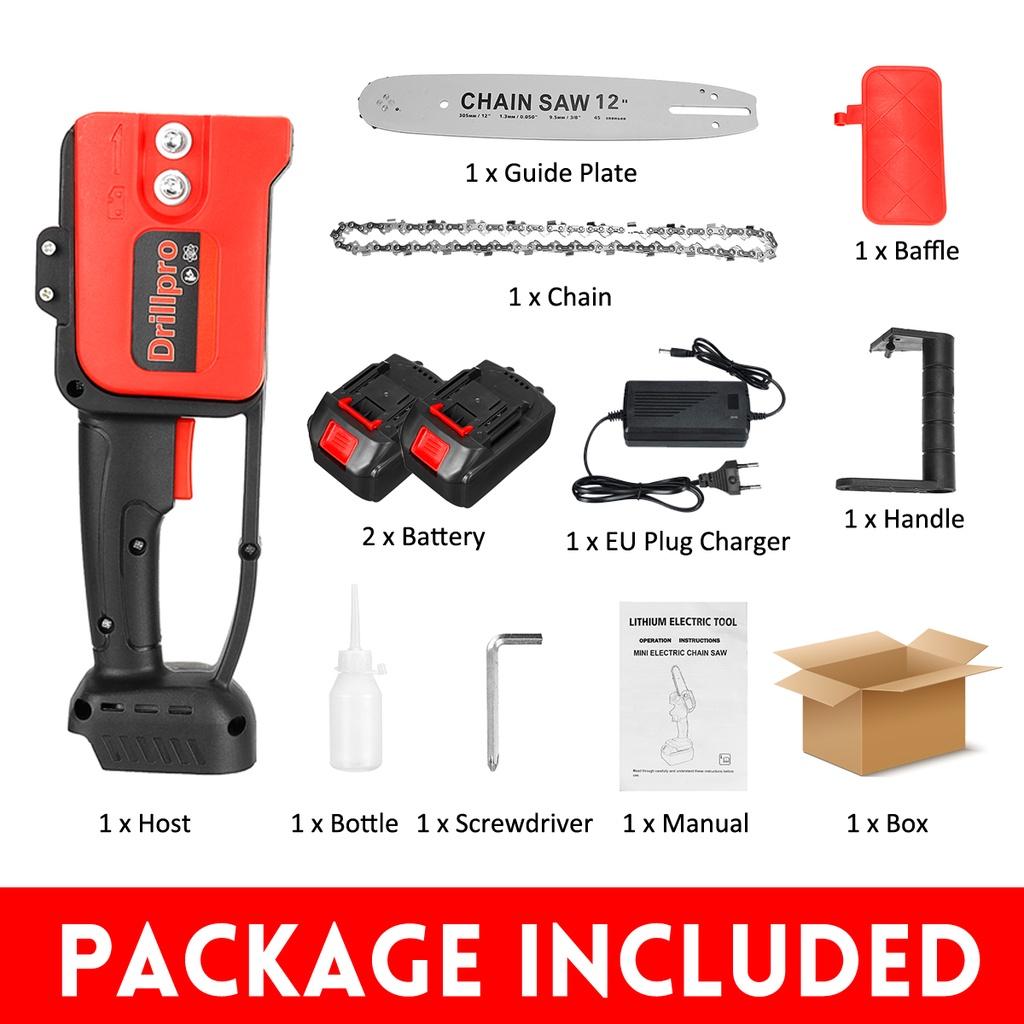 

3200 Вт 12-дюймовый кронштейн для электрической бензопилы, аккумуляторная цепная пила, деревообрабатывающий станок, деревообрабатывающие инструменты для батареи Makita 18 В 2*Batteries