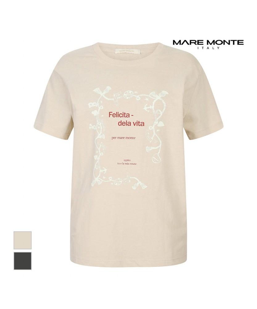 MAREMONTE Lettering Short Sleeve T-Shirt_M246Mts51D0