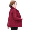 Autumn and Winter Thickened Loose Zipper Cotton Coat for Middle-aged and Elderly Women, Large Size Casual Winter Solid Color Cotton Coat