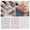 Bowknot Nail Art Stickers French Nail Decals Adhesive Lines Bows Designs Nail Decals Bows Nail Art Decorations for Women