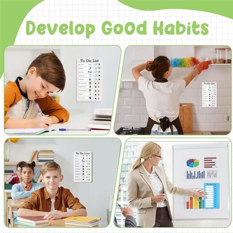 Student and Child Self-discipline Clock in Device, Daily Task Management Board for Home Use, Good Habit Development Plan