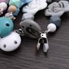 Baby Teether Pacifier Chain Silicone Wood Beads Pacifier Clips Infant Nipple Appease Soother Chain Clip Dummy Holder Nipple Clip