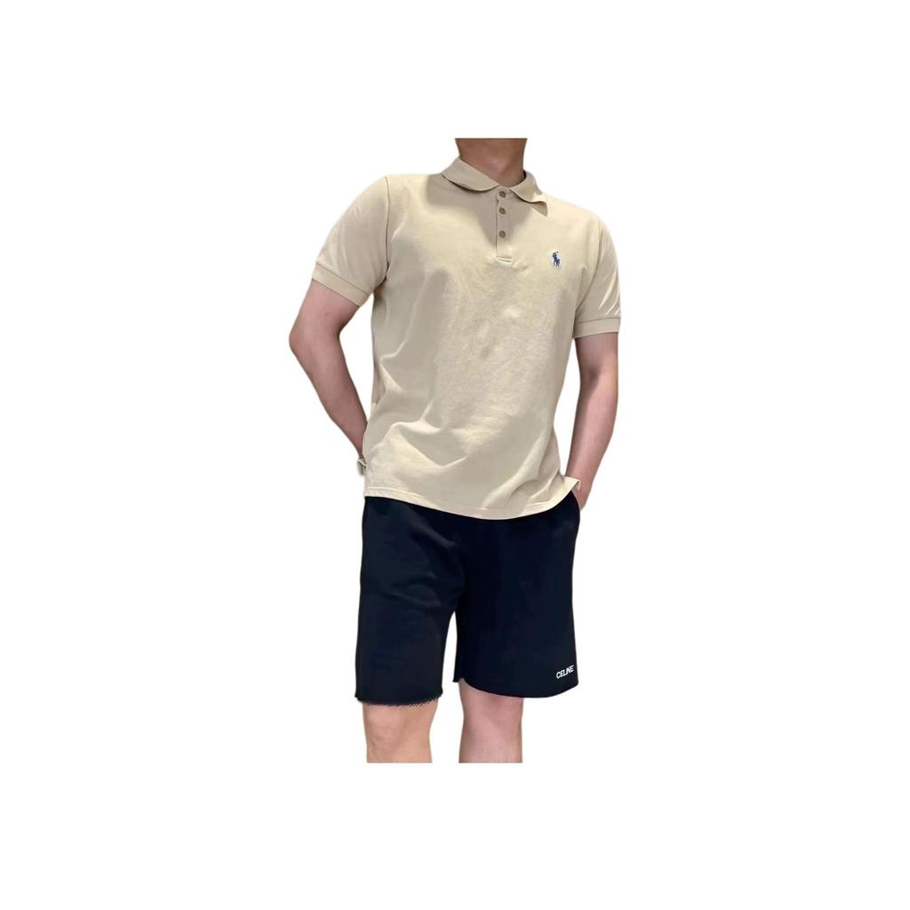 Polo Ralph Lauren Solid Color Logo Embroidered Short Sleeve Polo Shirt Men tops Off-White 710671764-073