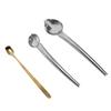 3Pcs Cooking Drawing Decorative Spoons Multipurpose Stainless Steel Chef Painting Set for Plates Cakes Coffee