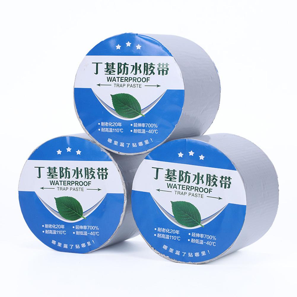 Sticky Aluminum Foil Butyl Tape Waterproof Sealant Tape High Temperature Resistant Self Adhesive Tape for Boat and Pipe Sealing