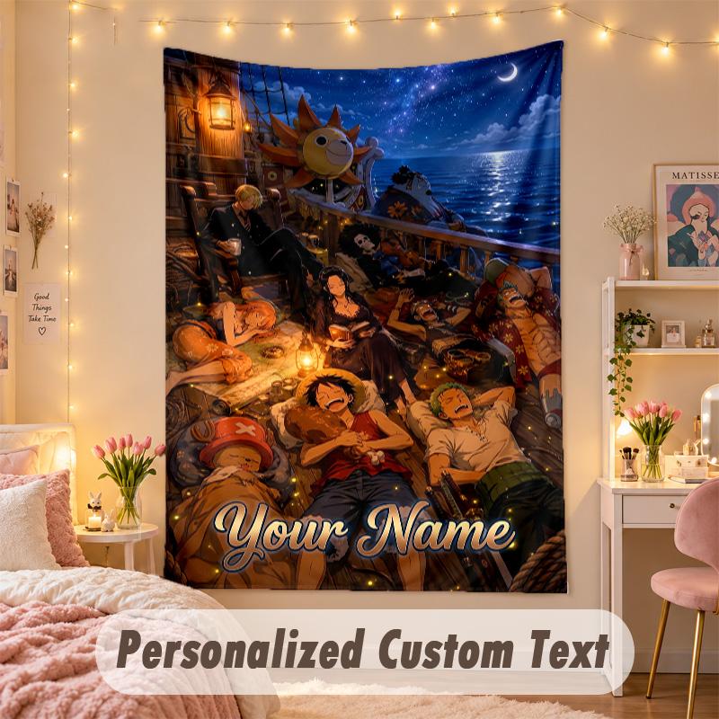 Custom Personalized Tapestry,One Piece Print Custom Name Text Wall Art Hanging for Bedroom