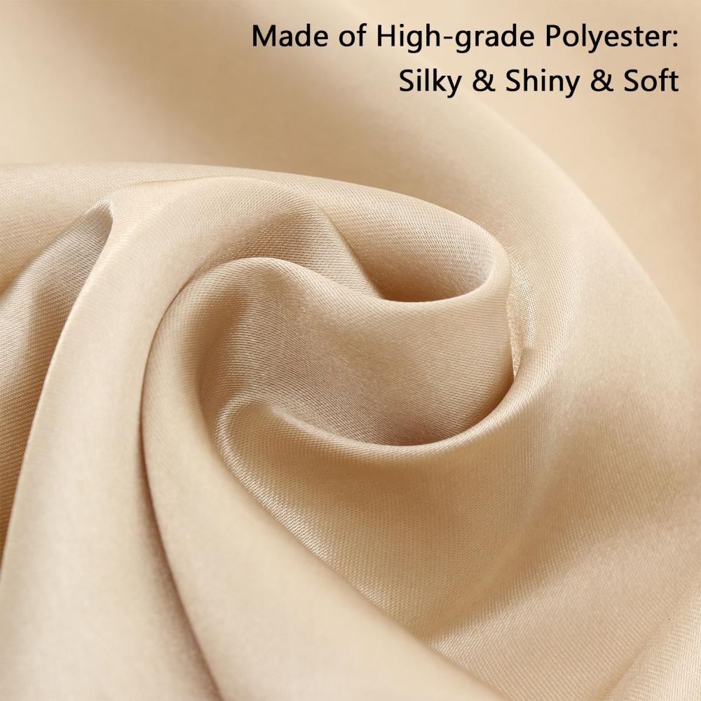Soft Solid Square Dinner Table Napkins with Hemmed Edges Satin Cloth Napkins for Wedding Party