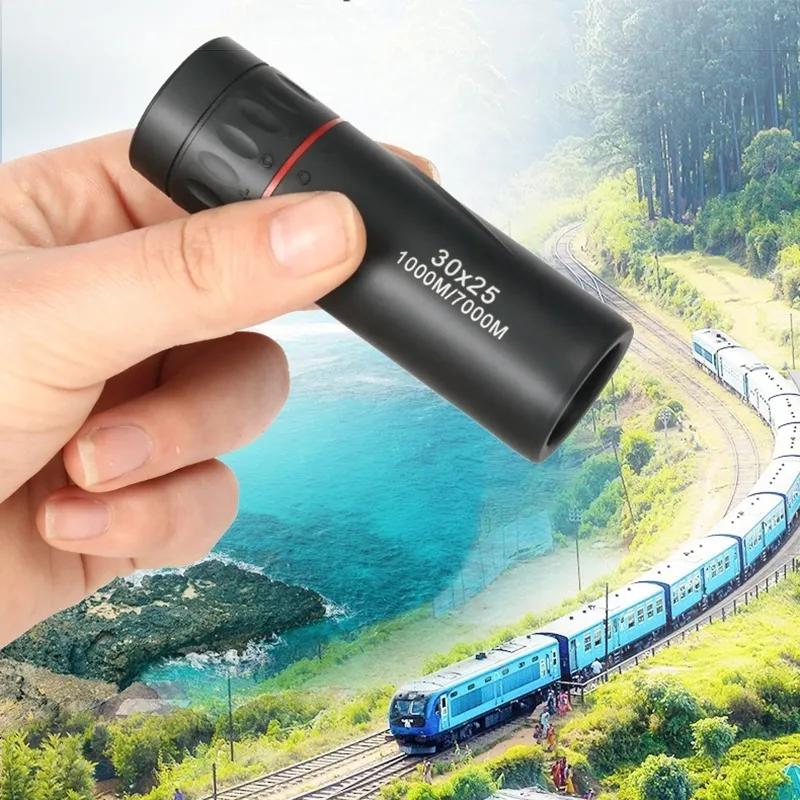HD 30X25 Monocular Telescope Zooming Focus Green Film Binocular Optical Hunting Tourism Scope for Outdoor Hike Camping Monocular