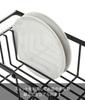 Yamazaki Tower Extendable Dish Drainer, Black, Approx. 44-54cm W x 19.5cm D x 14cm H, with Cutlery Pocket, Model 3493