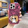 Phone Case: 2D Flat Design Suitable for iPhone 18 17 16 15 14 13 Pro Protective Case, Couple Style, Cartoon Puppies, Christmas and Halloween Gifts